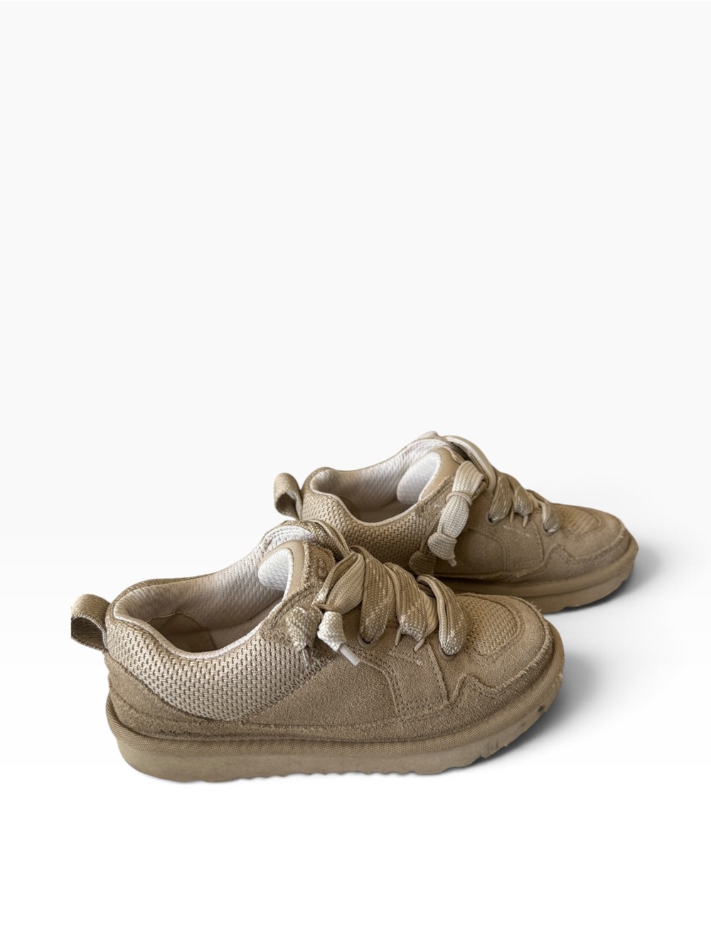 UGG Kids Tan & Cream Lo Lowmel Sneakers Youth Size 2